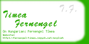 timea fernengel business card